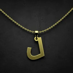 گردنبند طلا 18 عیار زنانه مدوپد مدل حرف ل کد I2-1-1455
