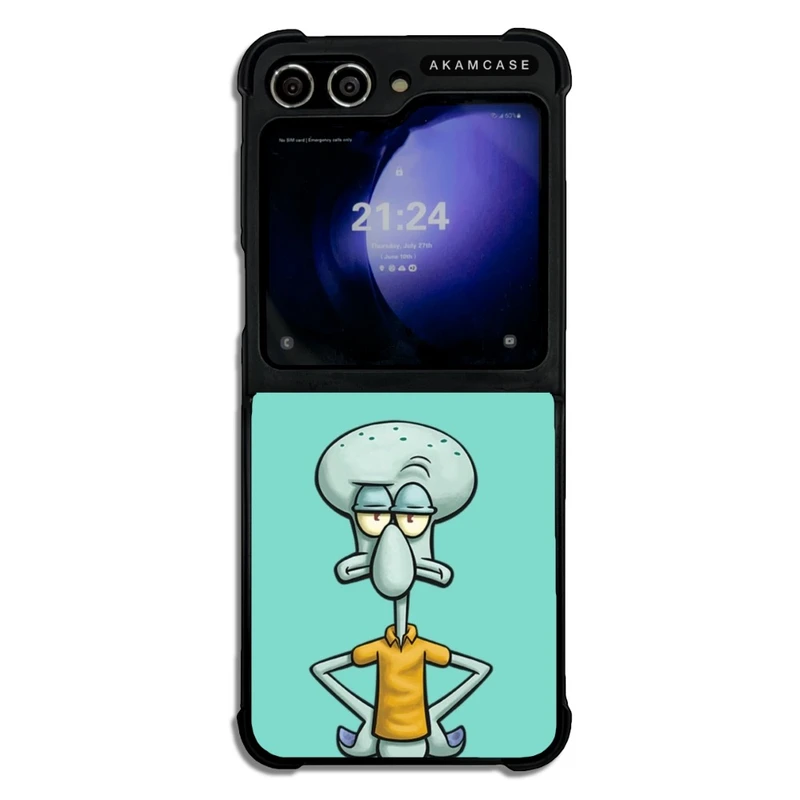 کاور آکام مدل AMC-WSGZFLIP5-SPONGE BOB14 مناسب برای گوشی موبایل سامسونگ Galaxy Z Flip 5