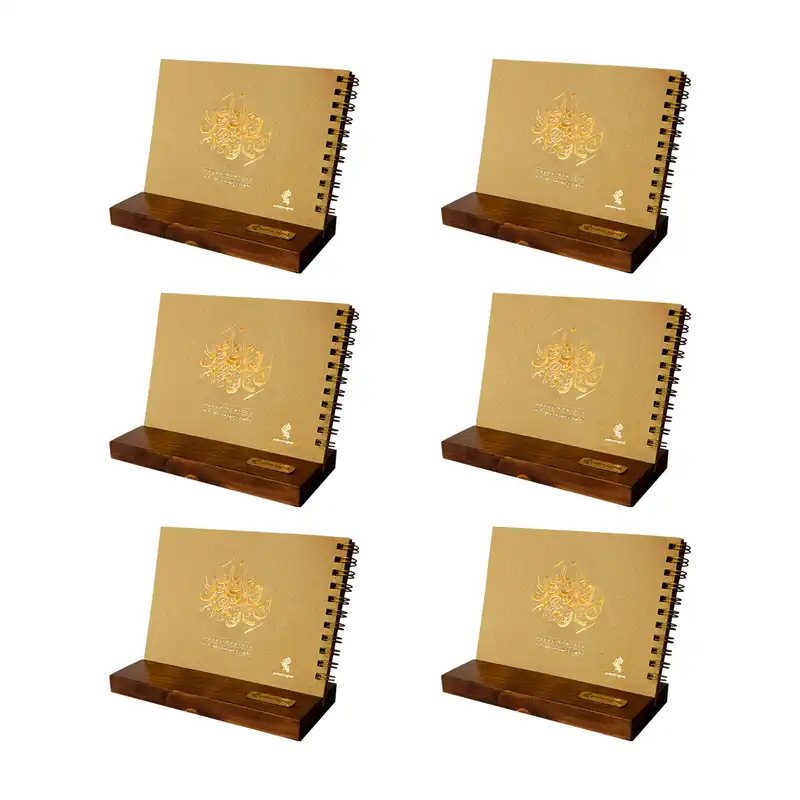 تقویم رومیزی سال 1402 پدیده نقش مدل Flower Craft سال نو بسته 6 عددی