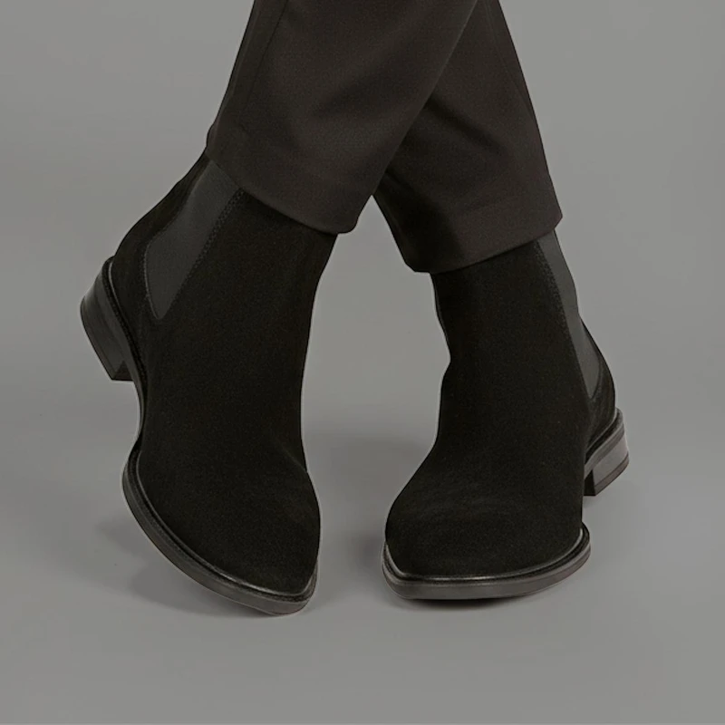 نیم بوت مردانه مدل چلسی اشبالت طبیعی کد m8