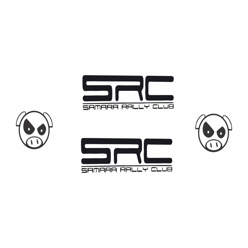 برچسب بدنه خودرو ونگارد طرح SRC کد SF4 بسته 4 عددی