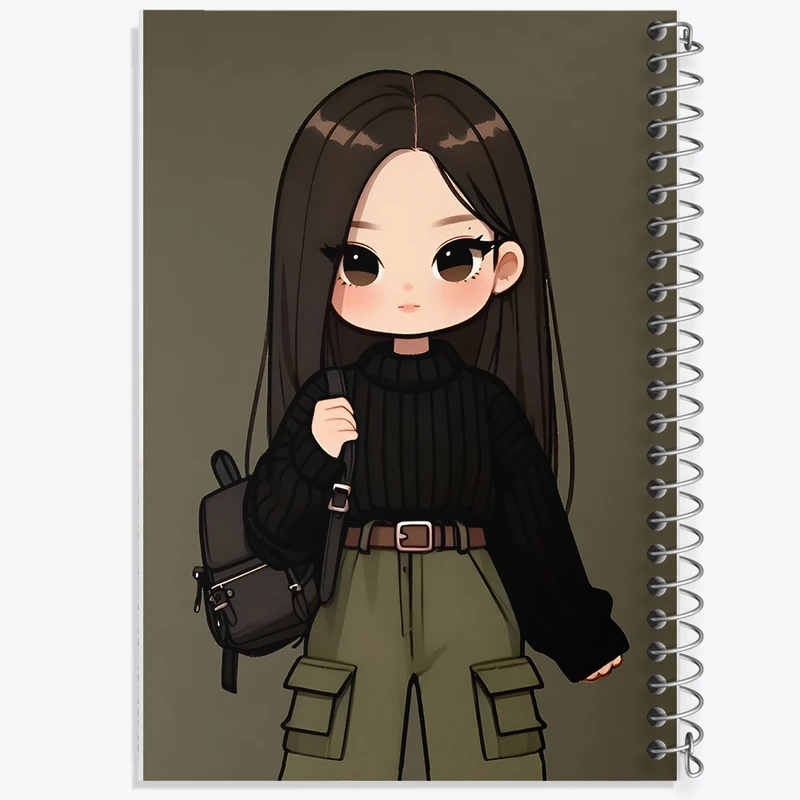 دفتر نقاشی 50 برگ خندالو طرح دخترانه کیوت کد N4340