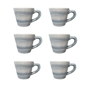 فنجان سرامیکی مدل خط دار کد ‌Sd754 بسته 6 عددی