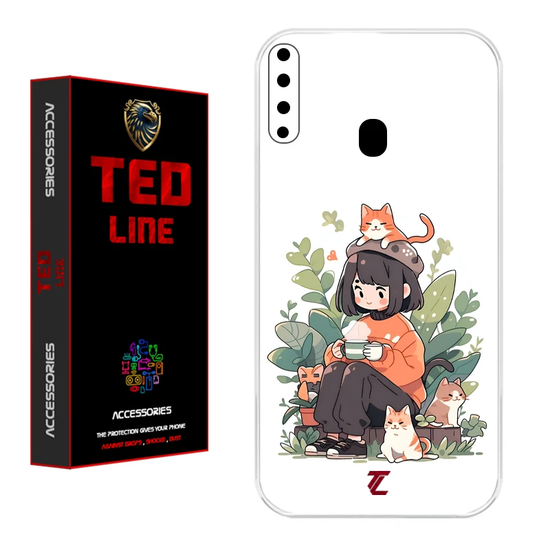 کاور تدلاین طرح گربه کد 1181 مناسب برای گوشی موبایل سامسونگ Galaxy A20S
