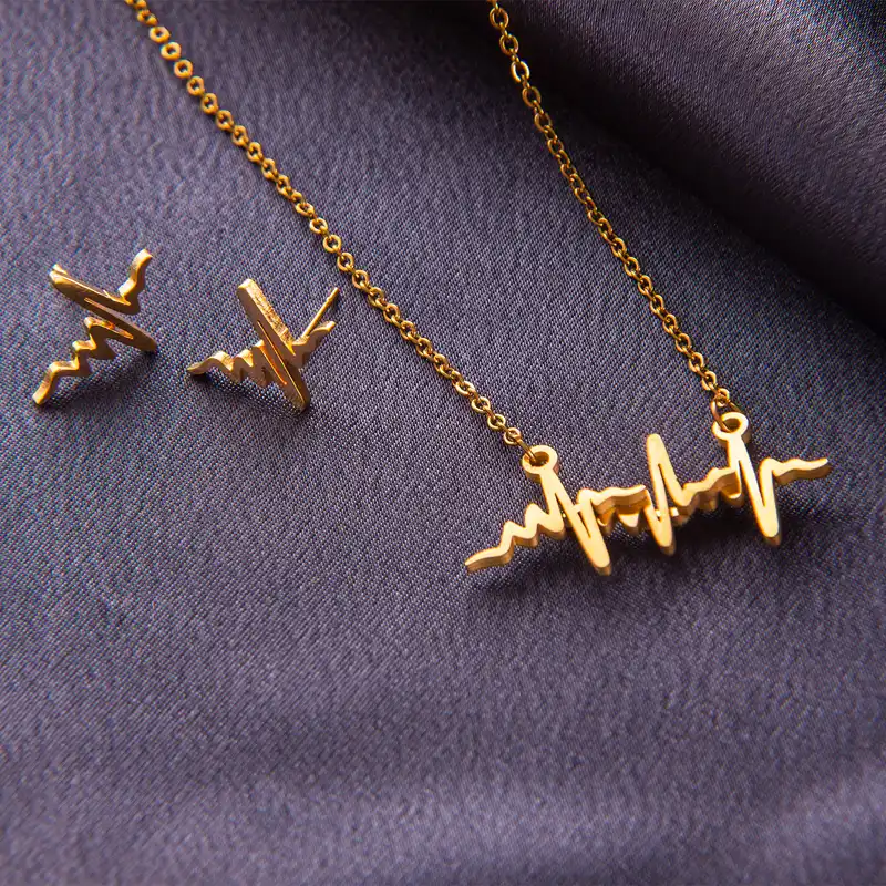 نیم ست زنانه طرح ضربان کد RKH_755