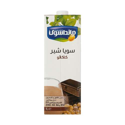 شیر سویا مانداسوی با طعم کاکائو - 1 لیتر 