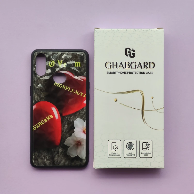 کاور قاب گارد مدل پشت گلس الماسی دخترانه مناسب برای گوشی موبایل سامسونگ Galaxy A10s