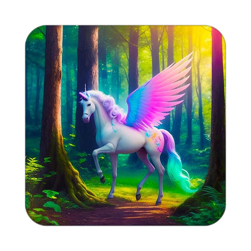 زیر لیوانی کاکتی طرح اسب تک شاخ و یونیکورن مدل mp29353