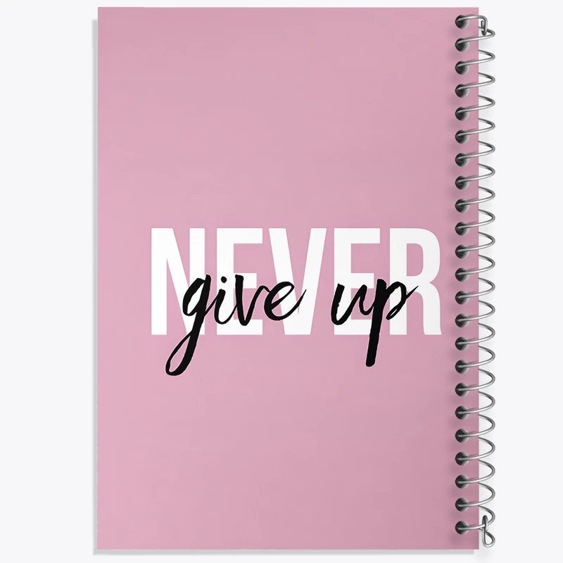 دفتر نقاشی 50 برگ خندالو طرح Never Give Up کد N2634