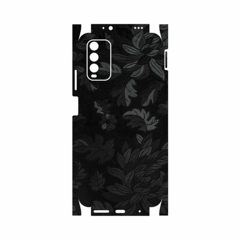 برچسب پوششی ماهوت مدل Black-Wildflower-FullSkin مناسب برای گوشی موبایل شیائومی Redmi 9T