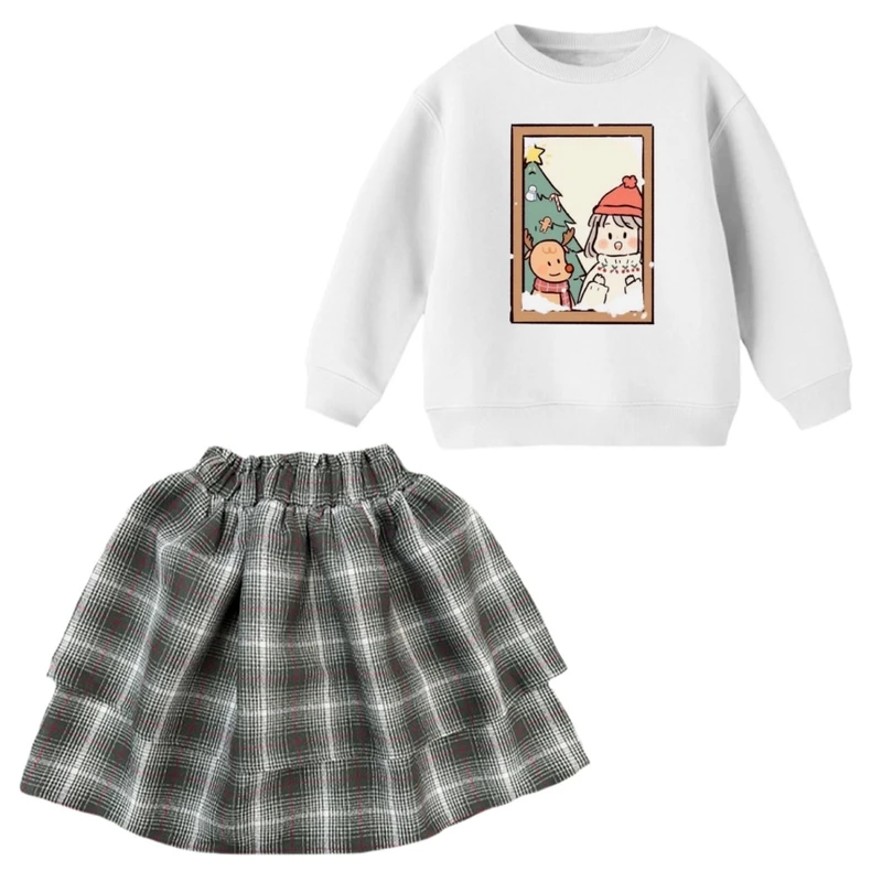 ست بلوز و دامن دخترانه مدل کریسمسی کد 13