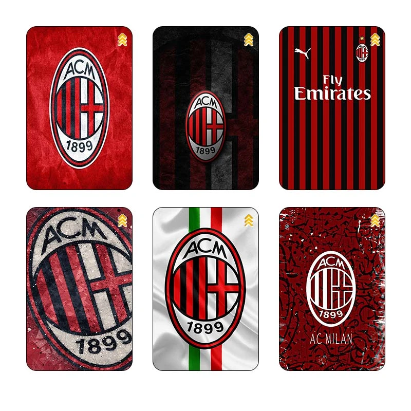 استيکر کارت کارنيکا طرح AC Milan کد 12070 مجموعه 6 عددی