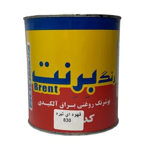 رنگ روغنی قهوه ای تیره براق برنت مدل 830 حجم 1000 میلی لیتر