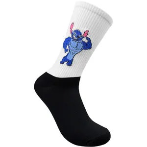 جوراب ساق بلند مدل استیچ پنبه 03