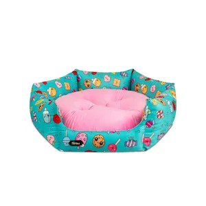 جای خواب سگ و گربه نیناپت مدل 6 ضلعی VIP طرح آبنبات