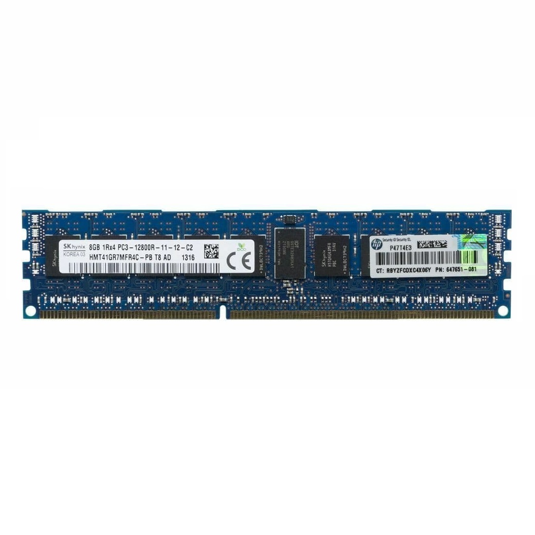 رم سرور ddr3 تک کاناله 12800 مگاهرتز اچ پی مدل 081-647651 ظرفیت 8 گیگابایت