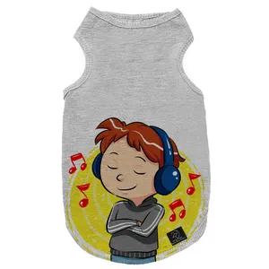 لباس سگ و گربه 27 طرح Boy Listening to Music کد MH803 سایز XL