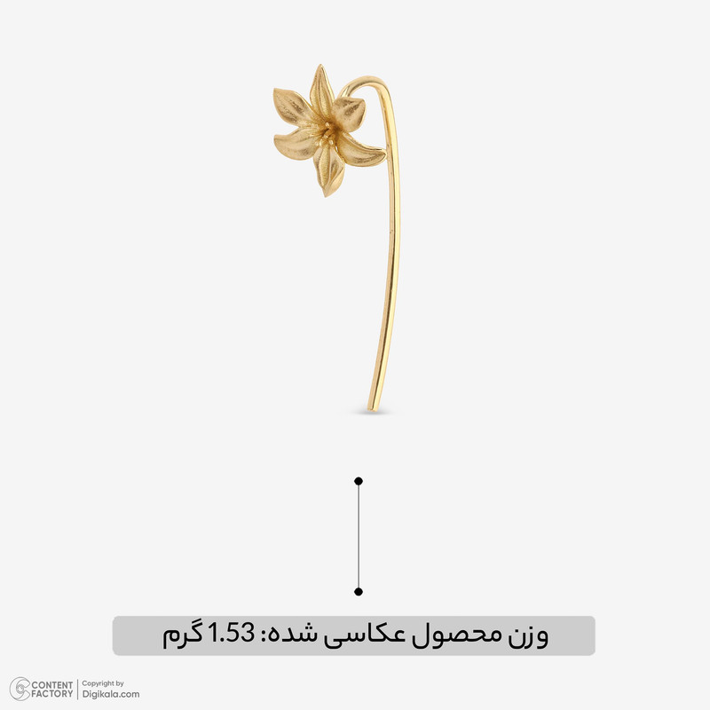 گوشواره عصایی طلا 18 عیار زنانه جواهری راز مدل 2412-28 - 6