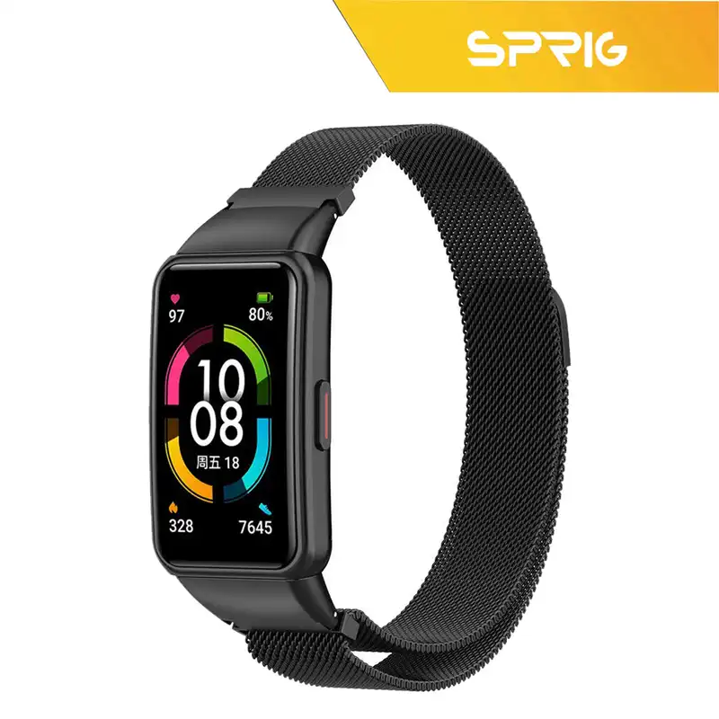 بند اسپریگ مدل Milanese مناسب برای ساعت هوشمند آنر Band 6 / هوآوی Band 6