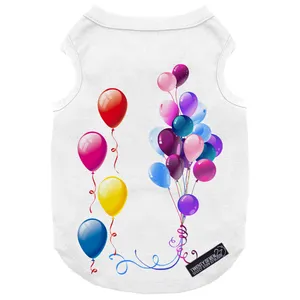 لباس سگ و گربه 27 طرح Balloon Birthday Party کد MH795 سایز S