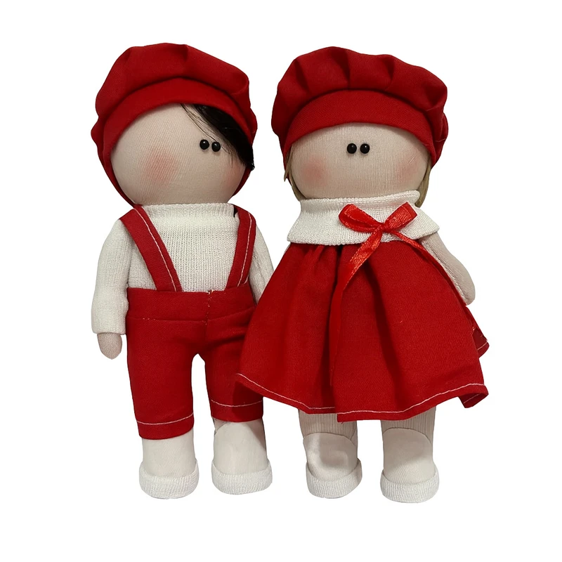 عروسک روسی مدل دختر و‌ پسر ارتفاع 27 سانتی متر