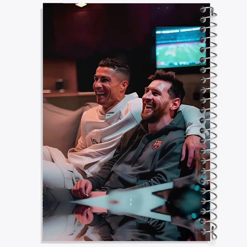 دفتر مشق 50 برگ خندالو طرح مسی و رونالدو کد N4587