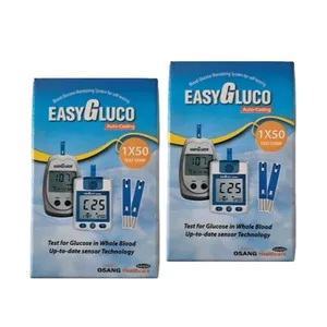 نوار تست قند خون ایزی گلوکو مدل  Auto-Coding سازگار با دستگاه تست قندخون ایزی گلوکو مجموعه دو عددی 