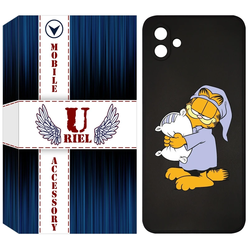 کاور یوریل مدل KSH کد 73 طرح گارفیلد خوابالو مناسب برای گوشی موبایل سامسونگ Galaxy A05