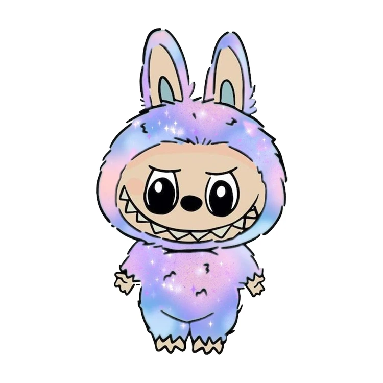 استیکر پارچه و لباس پاد آفرین مدل عروسک لبوبو Labubu کد S2026