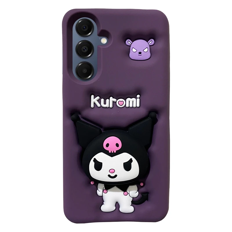 کاور مدل سیلیکونی طرح کرومی کد Kuromi-A16 مناسب برای گوشی موبایل سامسونگ Galaxy A16