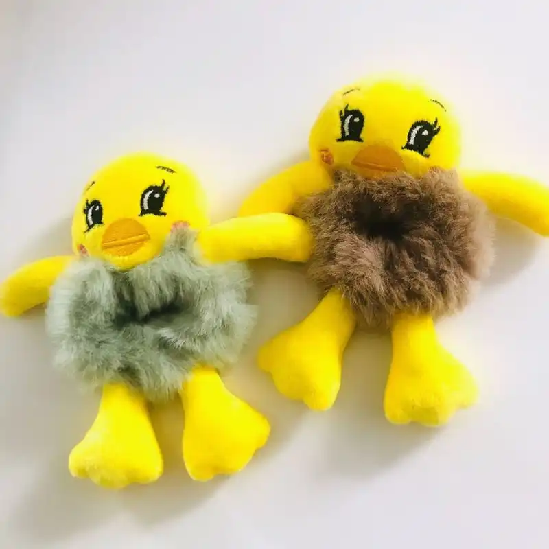 کش مو دخترانه مدل خز پولیشی جوجه اردک