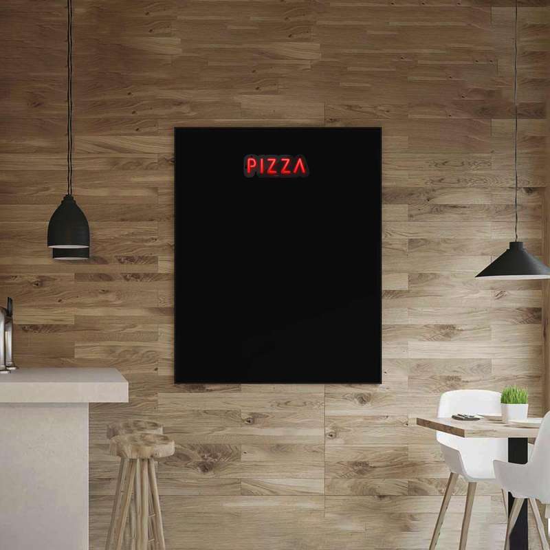 چراغ دیواری نئون دیزاین طرح Pizza-Text_RD