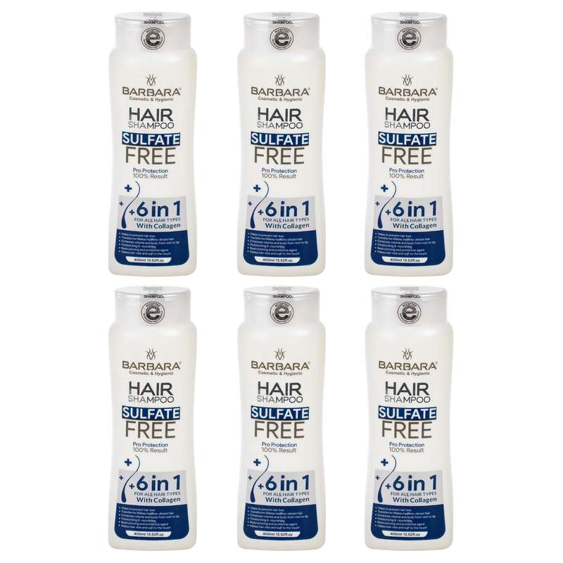 شامپو مو باربارا مدل Pro Protection حجم 400 میلی لیتر مجموعه 6 عددی