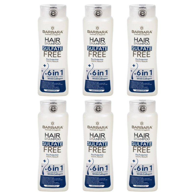 شامپو مو باربارا مدل Pro Protection حجم 400 میلی لیتر مجموعه 6 عددی
