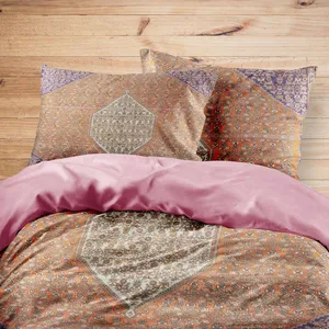 سرویس روتختی مدوپد طرح قالی بیجار ترنجی ماهی مدل C-bijar10 یک نفره 4 تکه