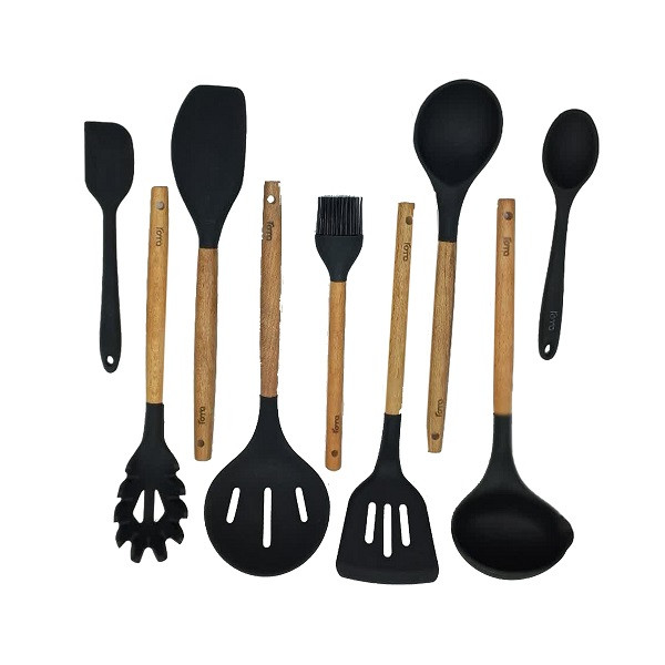 سرویس کفگیر و ملاقه 10 پارچه روما مدل سیلیکونی