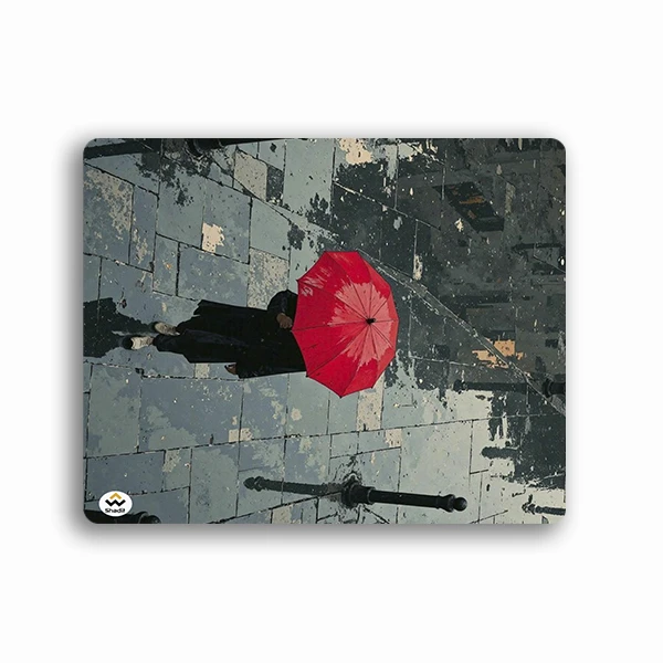 ماوس پد شادیت مدل  هوای بارانی و چتر قرمز کد79 سایز 19*24 سانتی متر