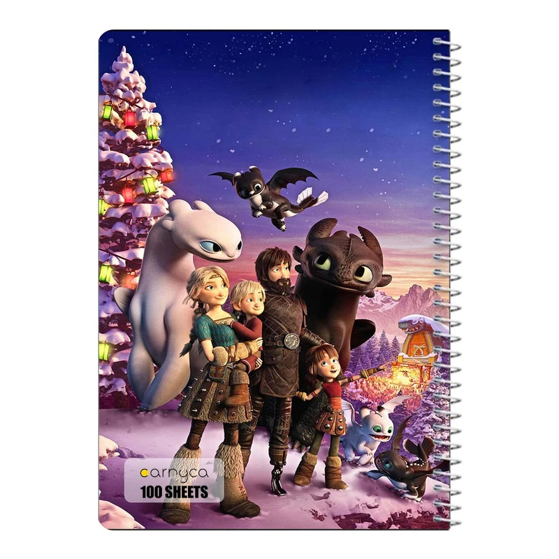 دفتر مشق 100 برگ سیمی کارنیکا طرح چگونه اژدهای خود را تربیت کنیم How to Train Your Dragon کد 77259