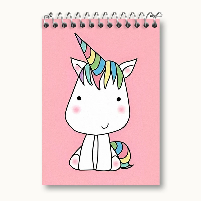 دفتر یادداشت 50 برگ خندالو طرح اسب تک شاخ کیوت کد N2960