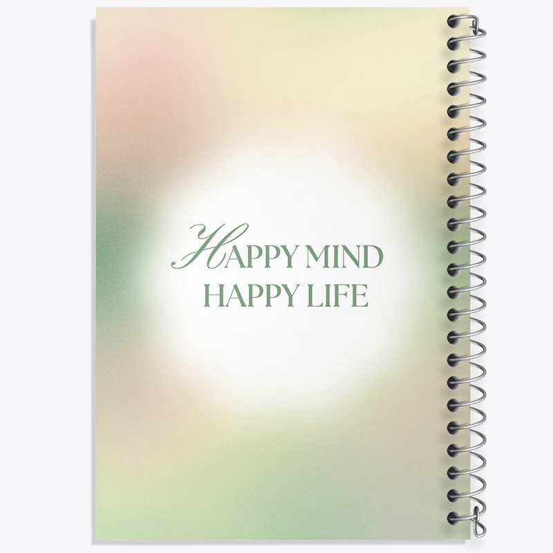 دفتر مشق 100 برگ خندالو طرح Happy Mind Happy Life کد N2366