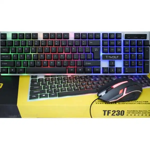 کیبورد و موس مخصوص بازی تی ولف مدل TF230
