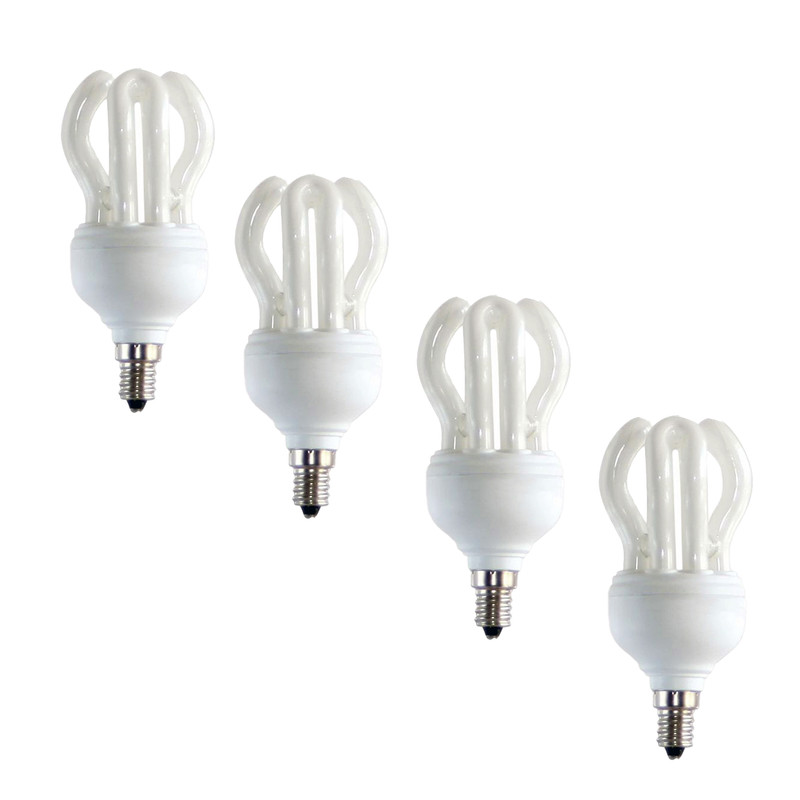 لامپ کم مصرف 11 وات رنگین لایت مدل اتحاد پایه E14 بسته 4 عددی