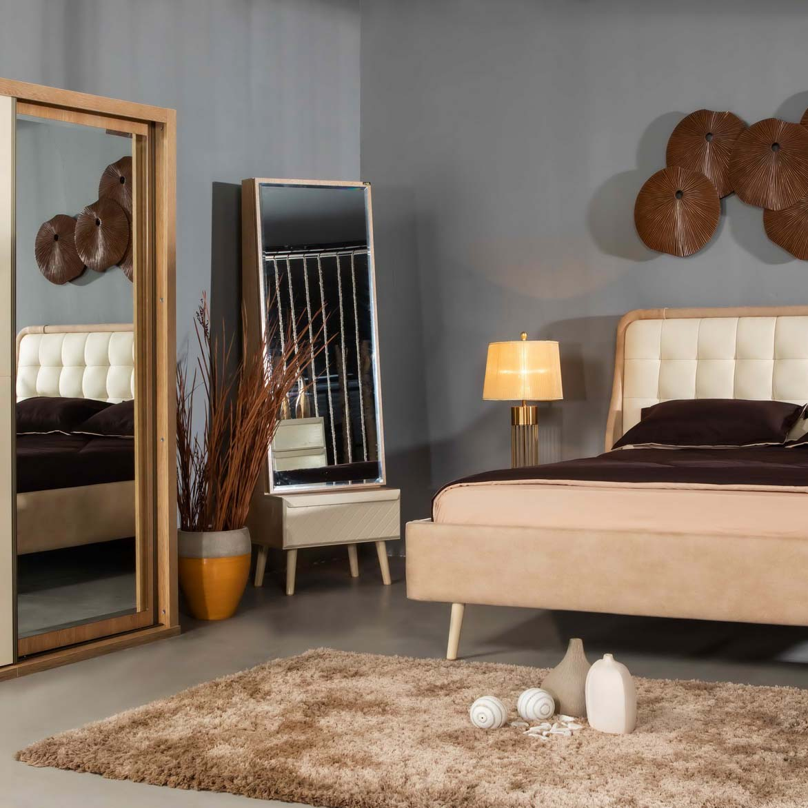 تخت خواب دو نفره مدل 191 سایز 180x200 سانتی متر