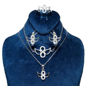 ست نقره زنانه مدل بال فرشته کد 88