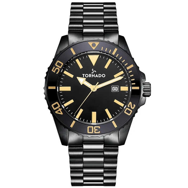 ساعت مچی عقربه‌ای کوارتز مردانه تورنادو مدل T22001-BBBBG