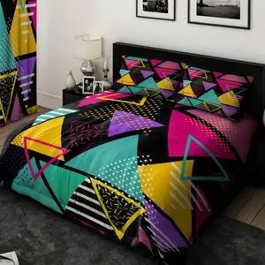 سرویس خواب مدل هندسی  یک نفره  4 تکه