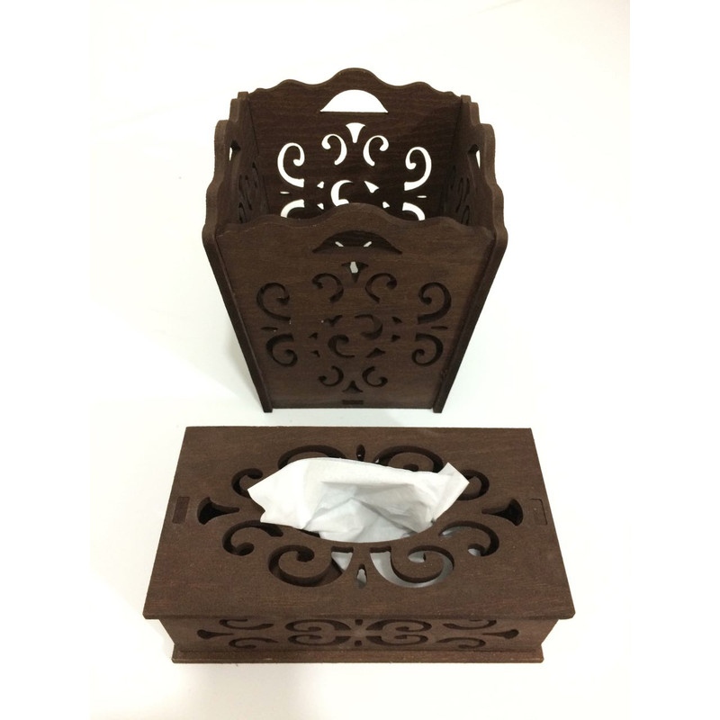 ست سطل و جای دستمال کاغذی مدل Az05