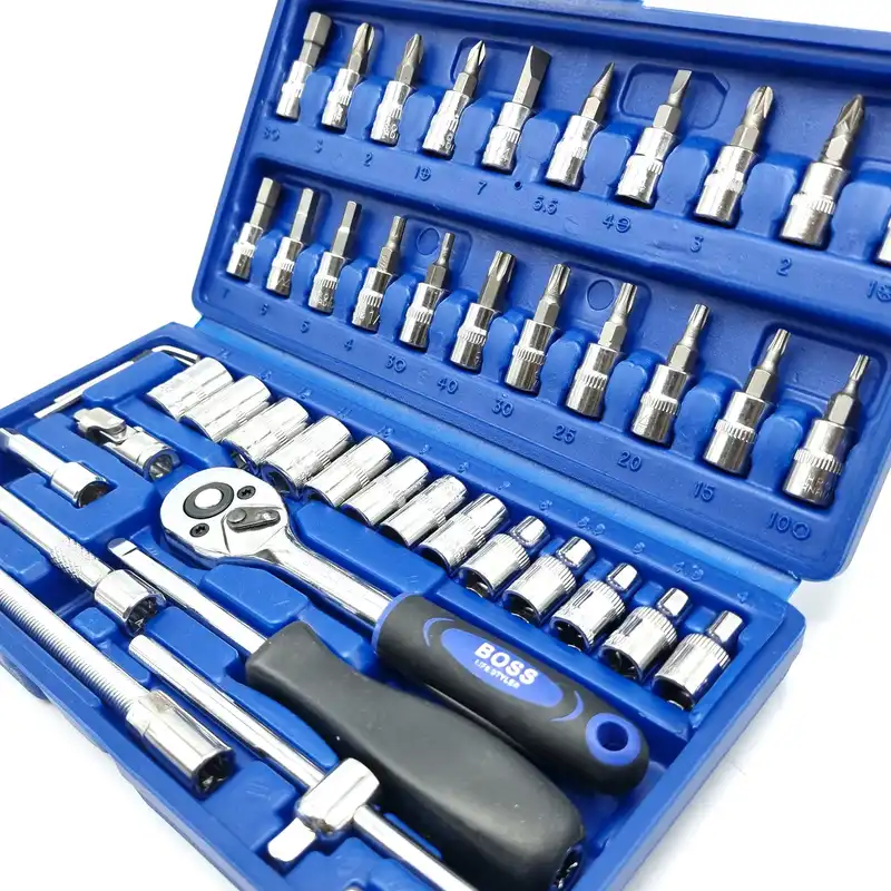 مجموعه 46 عددی آچار و سری بکس جغجغه ای مدل 46S