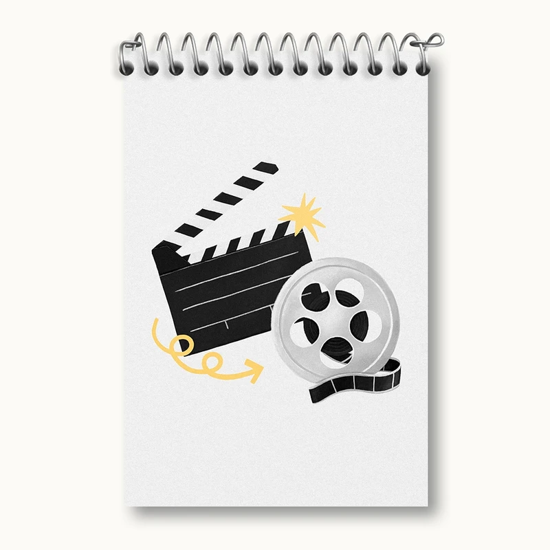 دفتر یادداشت 50 برگ خندالو مدل فیلم (Film) کد F2554