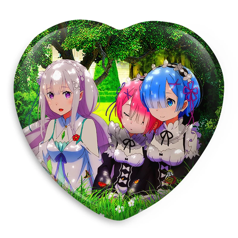 پیکسل خندالو طرح رم و رام و امیلیا انیمه ری زیرو ReZero مدل قلبی کد 12843